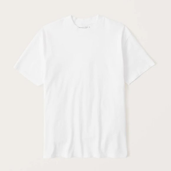 Abercrombie Oversized Boyfriend Essential Tee White - Picture 1 of 6